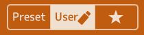 icon for style Preset-User-Favorities buttons.